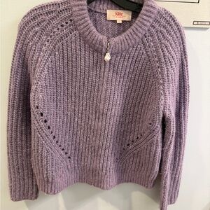 Women's Lavender Cardigan Sweater